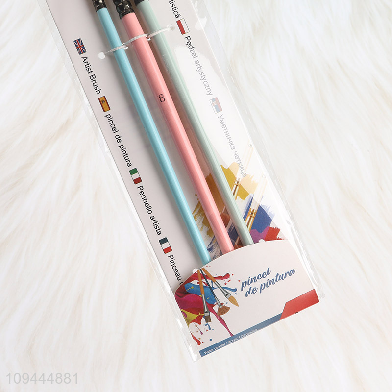 New arrival  oil painting 3pcs artist painting brush set