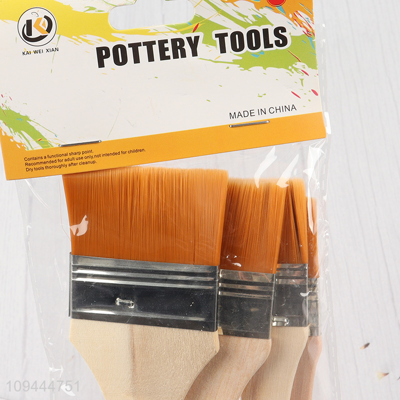 Hot sale pottery tools paint brush set for artist
