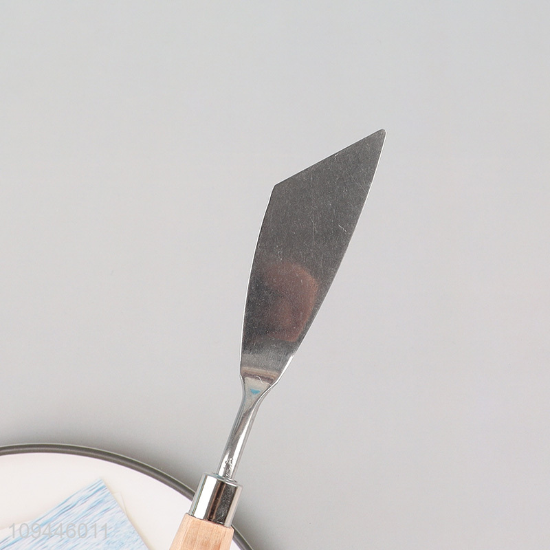 Factory price palette knife painting knife with wooden handle