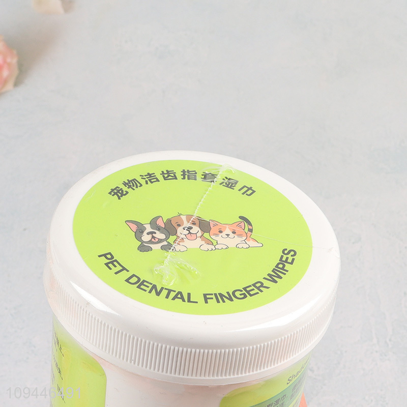 China wholesale non-toxic pet dental finger wipes