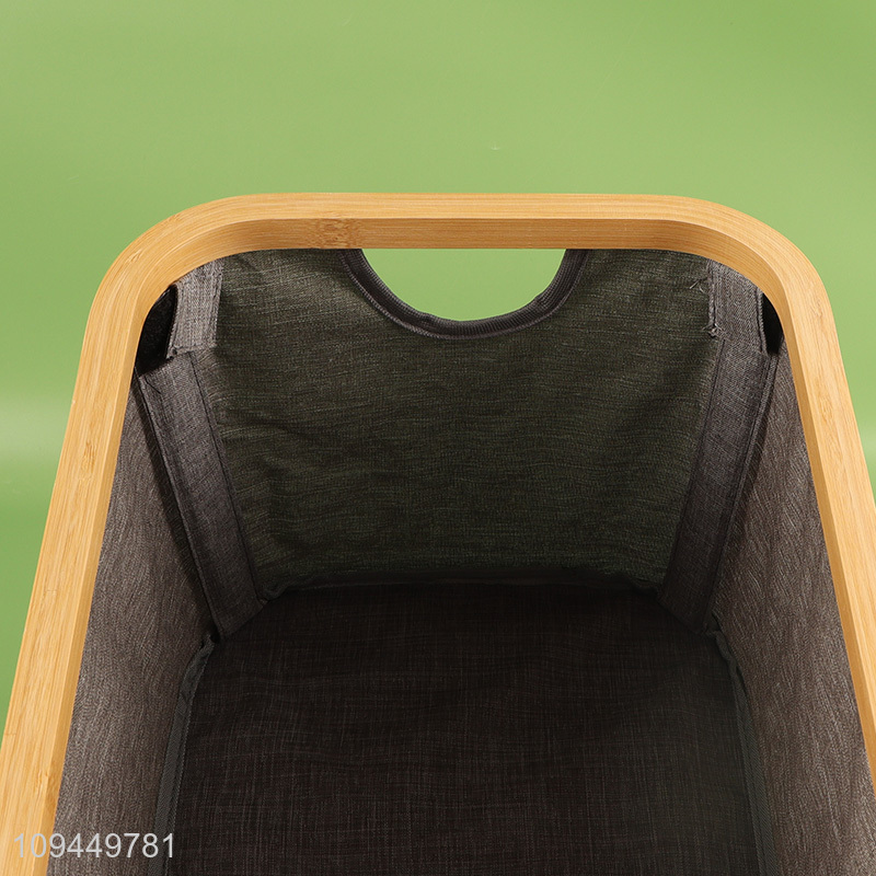 China supplier grey polyester storage basket with handle
