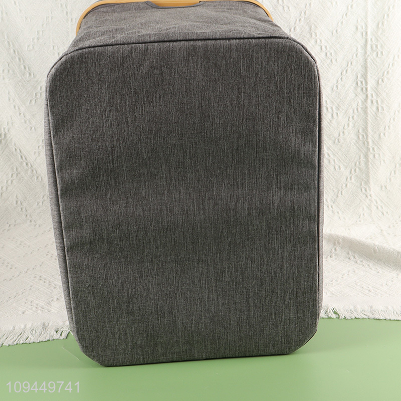 Hot selling grey polyester storage basket with lid