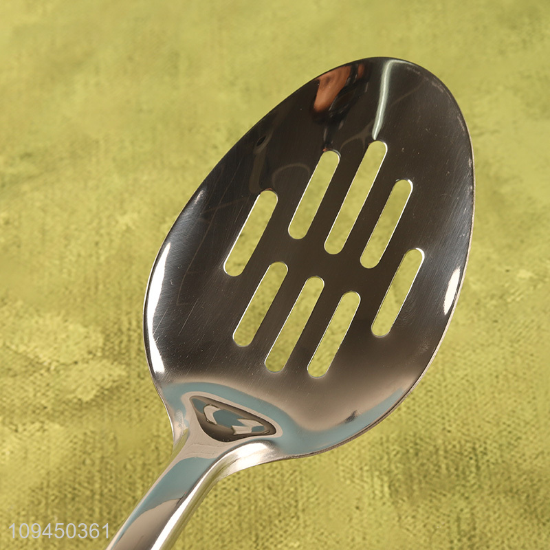 Hot selling long handle kitchen slotted spoon