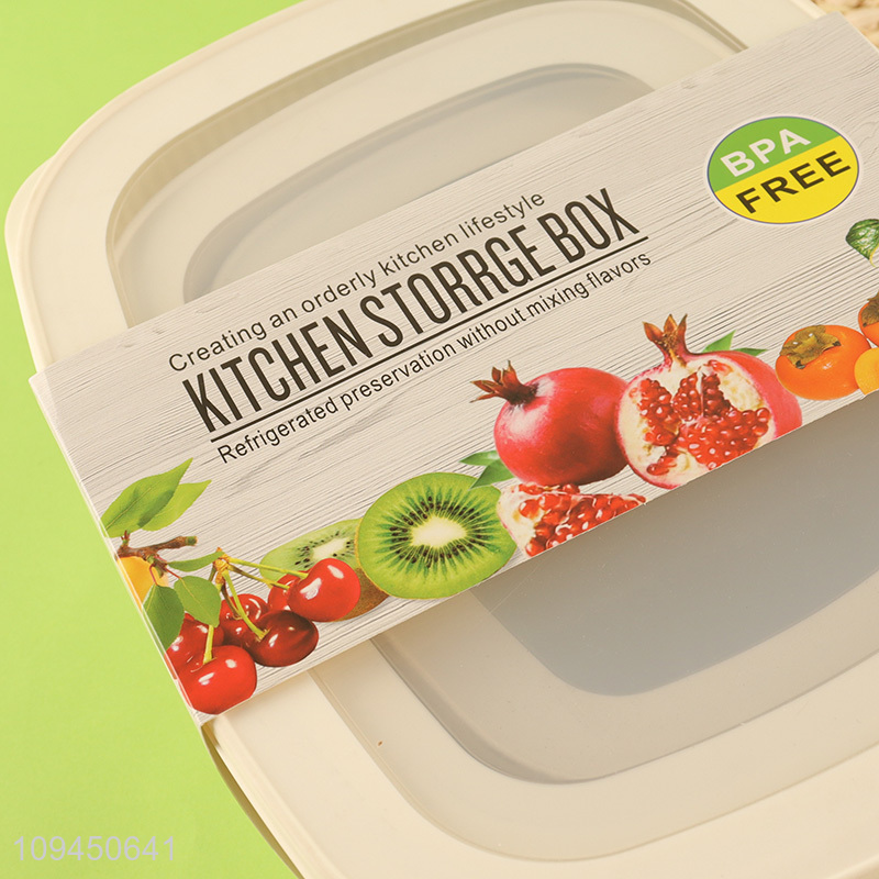 Low price plastic kitchen preservation box with lid