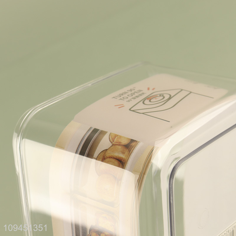 Low price rectangle plastic fridge storage box with lid