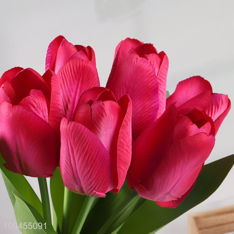 Good quality 7heads natural fake flower tulip bouquet