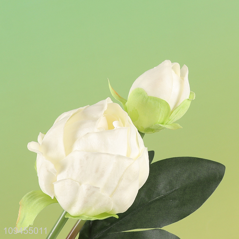 China wholesale home decor artificial flower 2-head peony