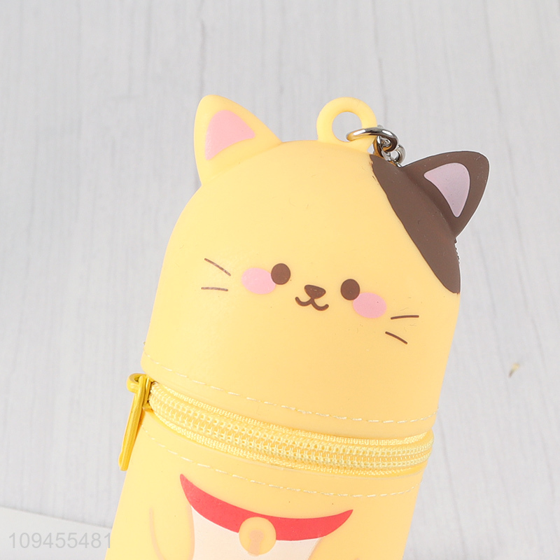 Top products cartoon students silicone pencil bag