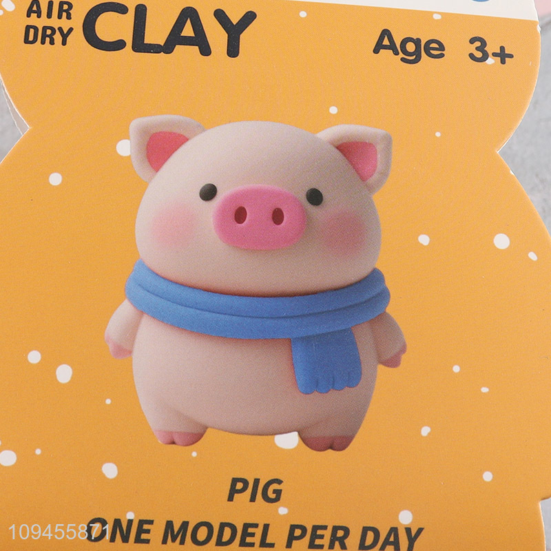 Top products cute pig diy air dry clay toys