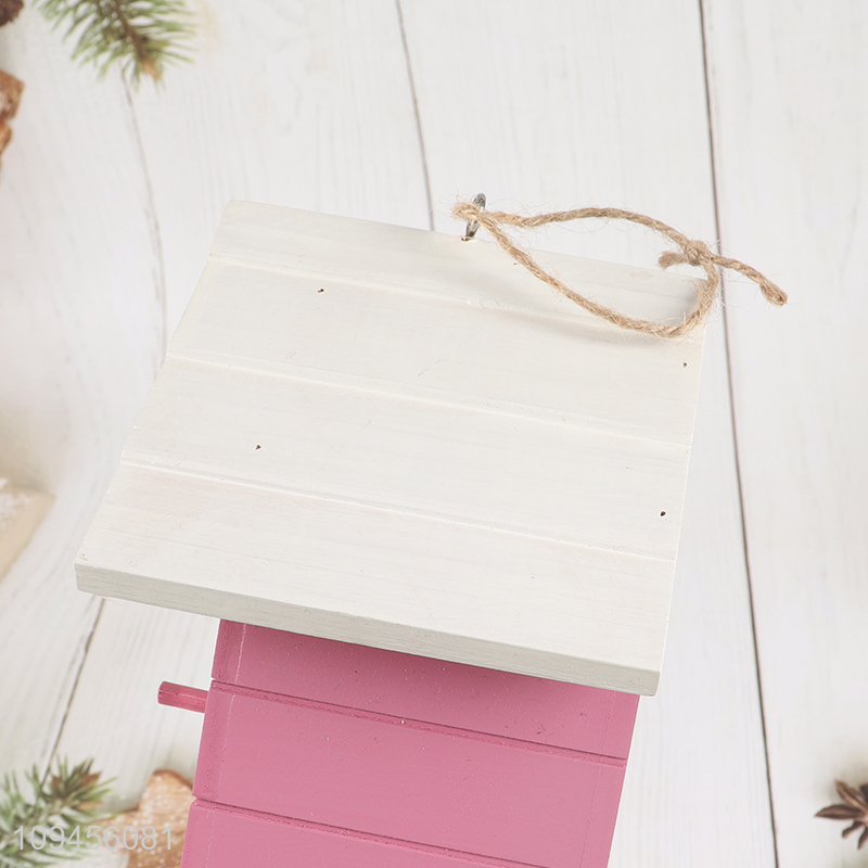 New arrival pink hanging bird feeder house