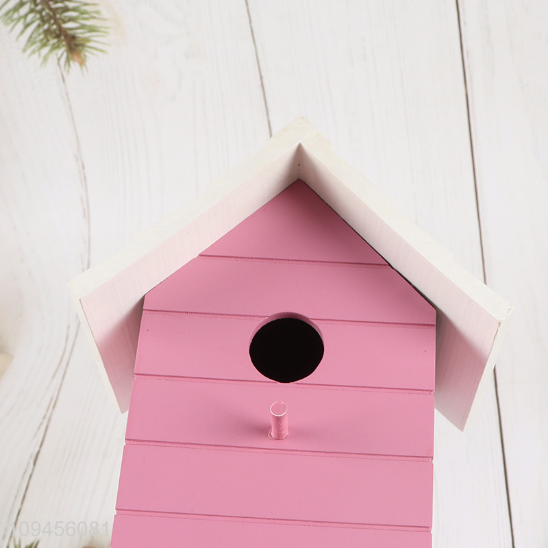 New arrival pink hanging bird feeder house