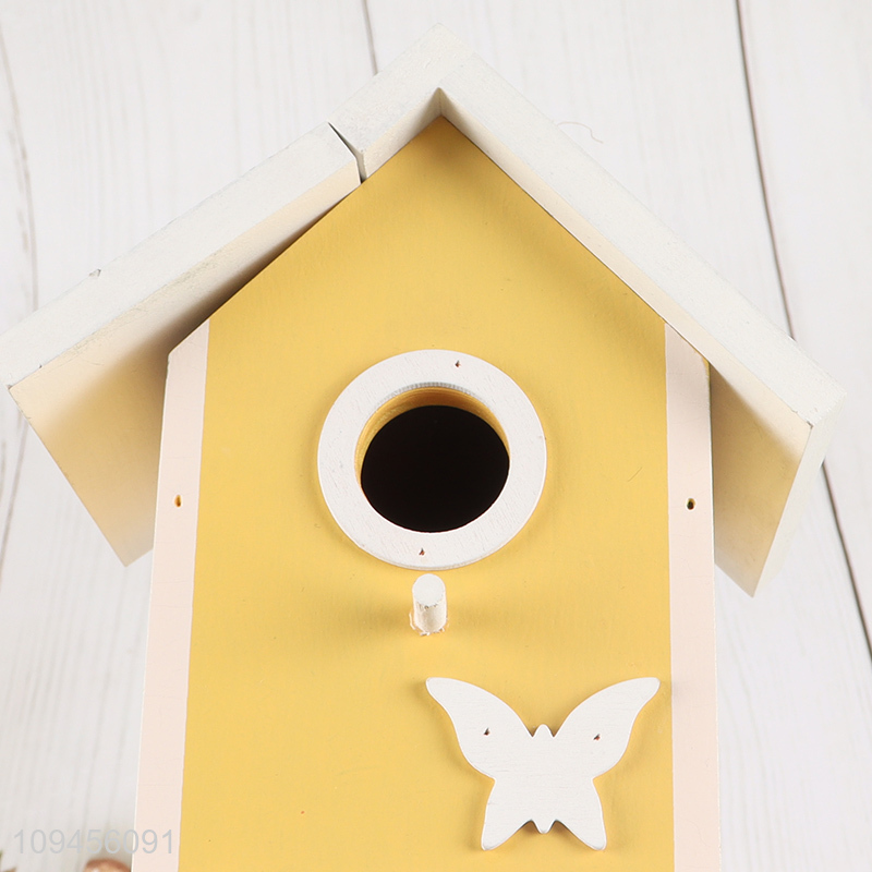 Wholesale wooden hanging bird feeder house