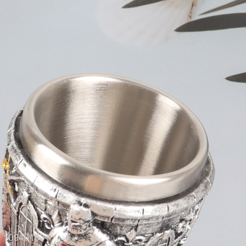 China factory 50ml resin crafts stainless steel cup wine cup