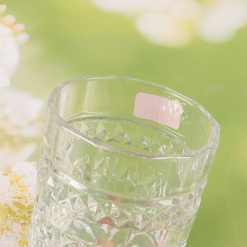 Top selling embossed glass whiskey glasses wholesale