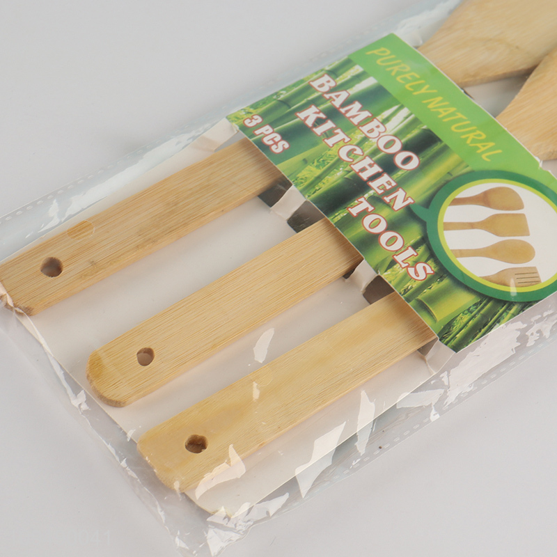 New arrival 3pcs bamboo kitchen utensil cooking spatula