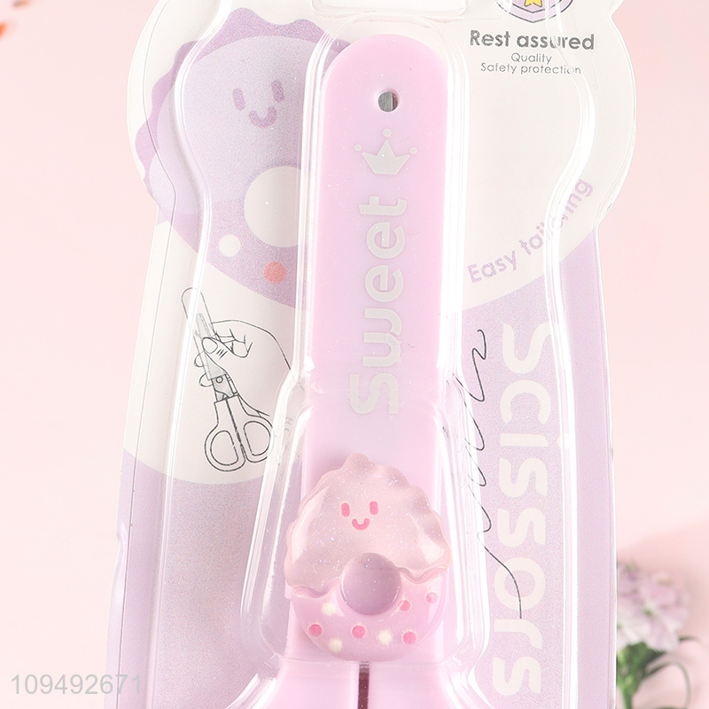 Latest products cartoon safety paper scissors for students