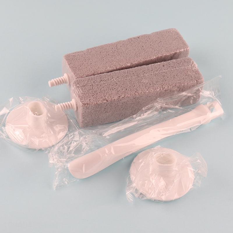 Hot selling 2pcs bathroom cleaning pumice stone toilet brush