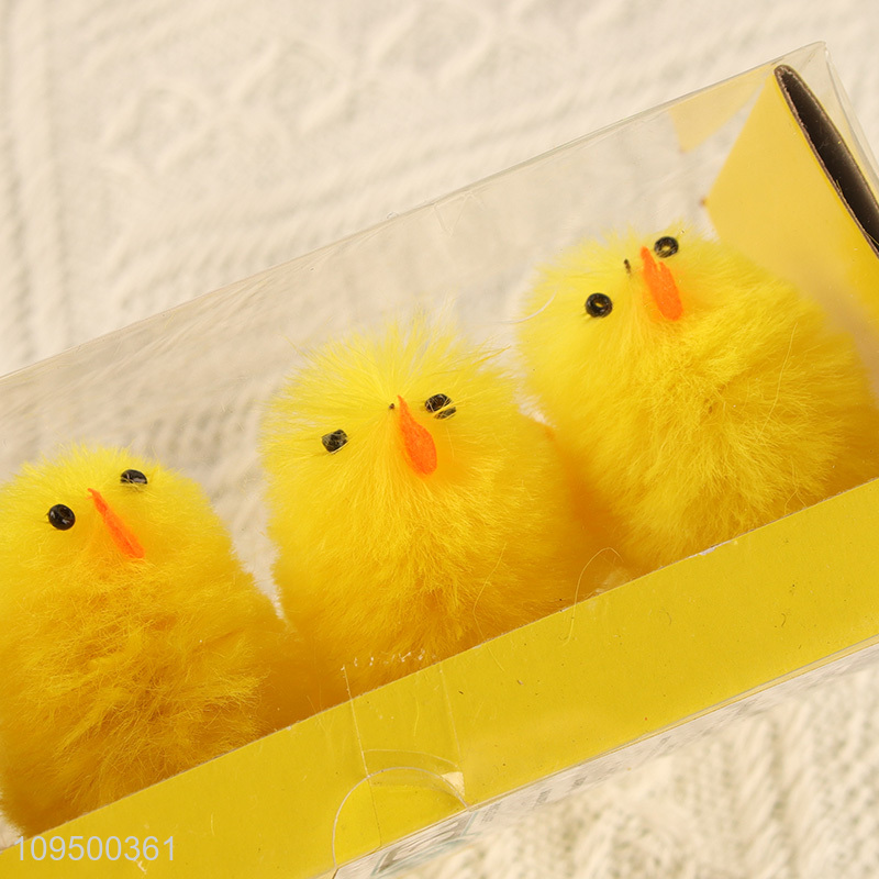 China products 4pcs Easter decoration yellow chick ornaments