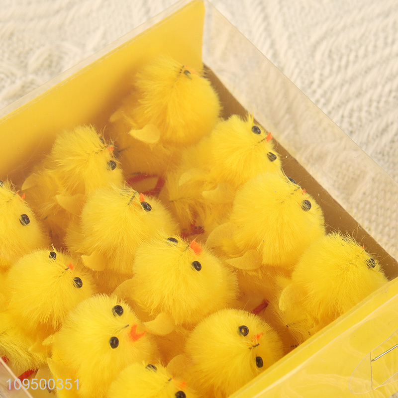 Hot sale 12pcs yellow chick ornaments wholesale