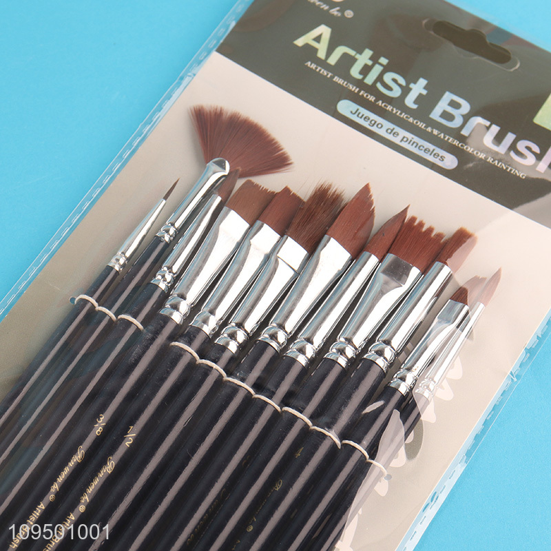 Top sale 12pcs reusable paint brushes set