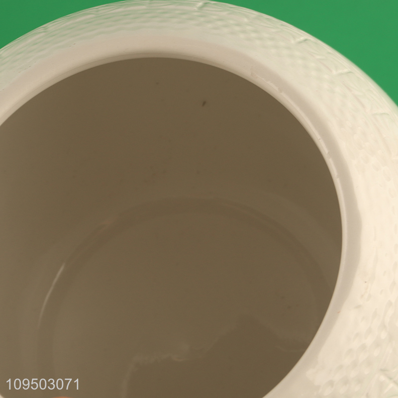 Top selling ceramic christmas storage jar with lid