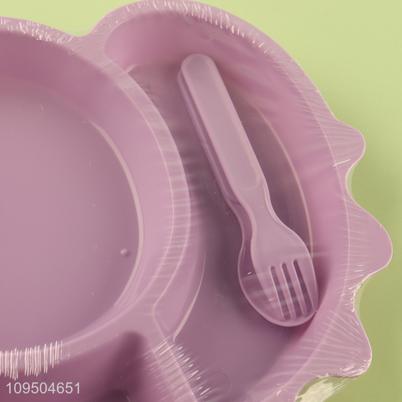 Low price dinosaur shape plastic tableware plate
