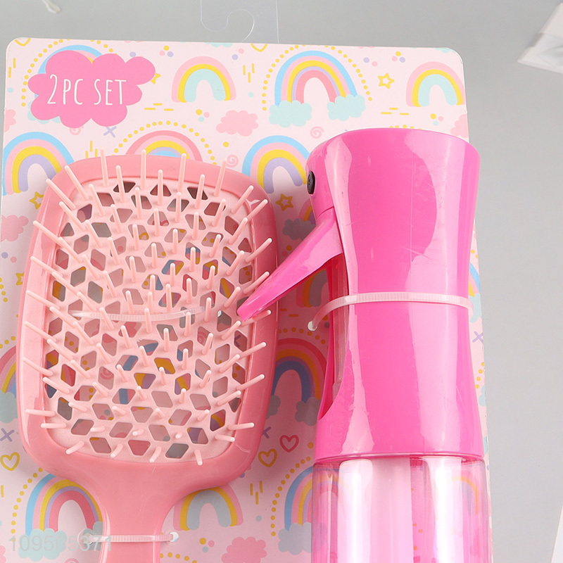 Good selling 2pcs hair comb spray bottle set