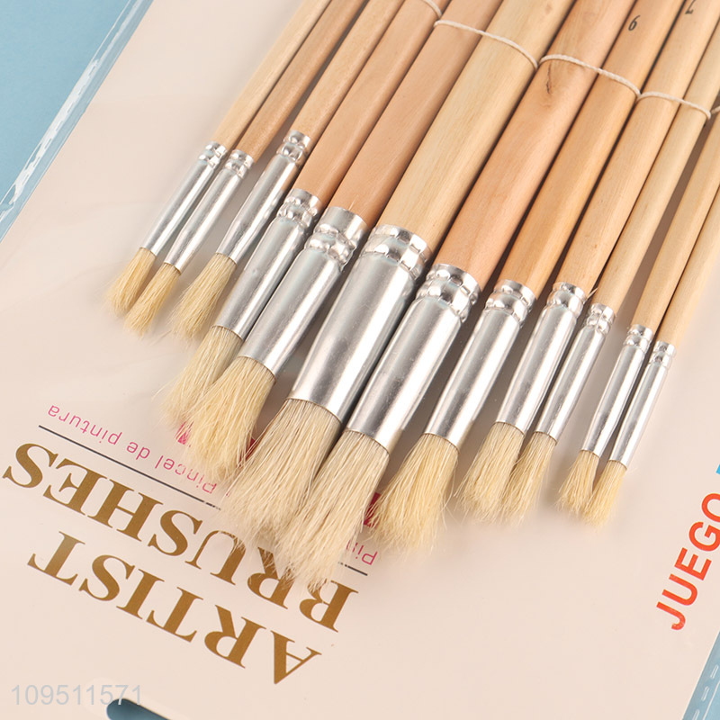 Top products 12pcs professional oil painting brushes