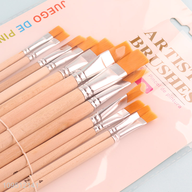 Factory supply 12pcs oil painting brush for art supplies