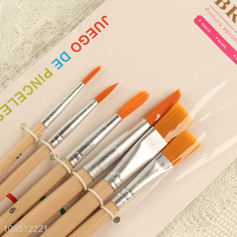New style plastic handle oil painting brush set