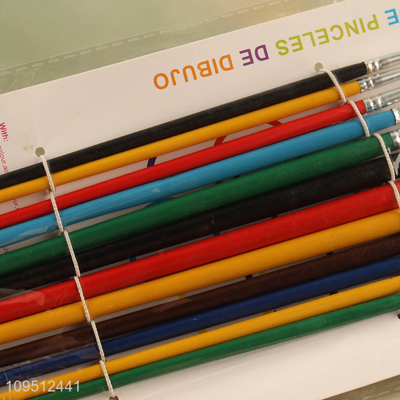 Top quality 12pcs art supplies oil painting brush