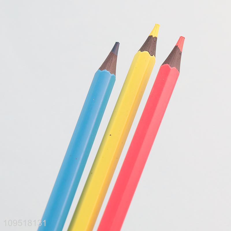 Top sale black barrel erasable color pencil set