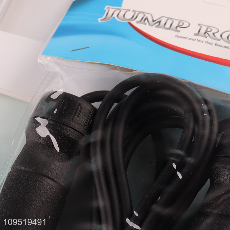 Top quality portable training black jumping rope