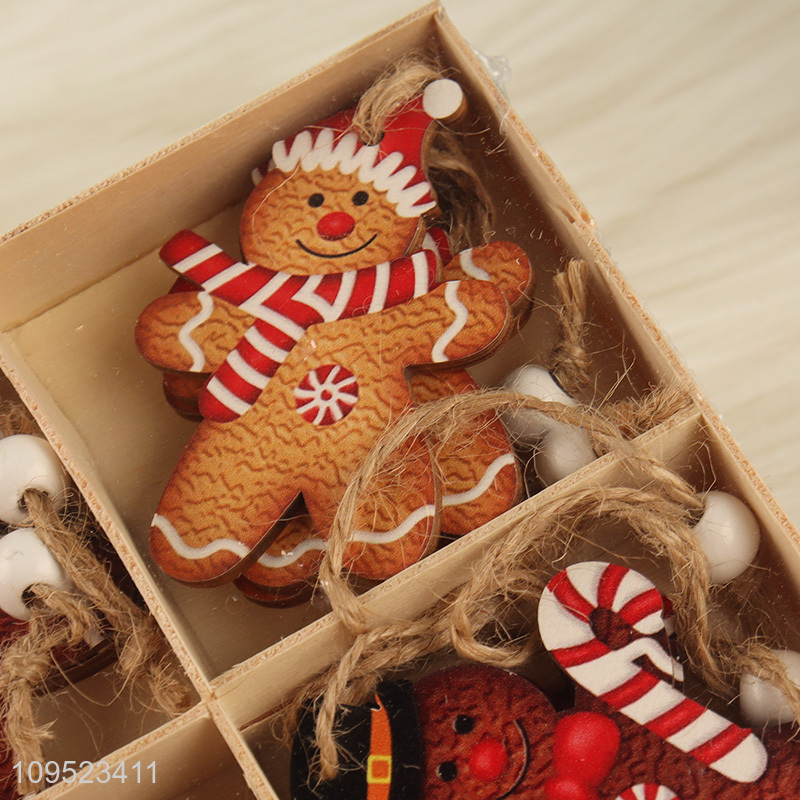 Top products wooden christmas hanging ornament for decoration