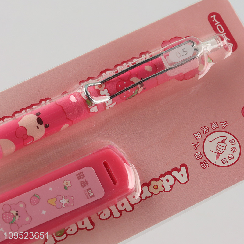 Good price strawberry bear mechanical pencil set