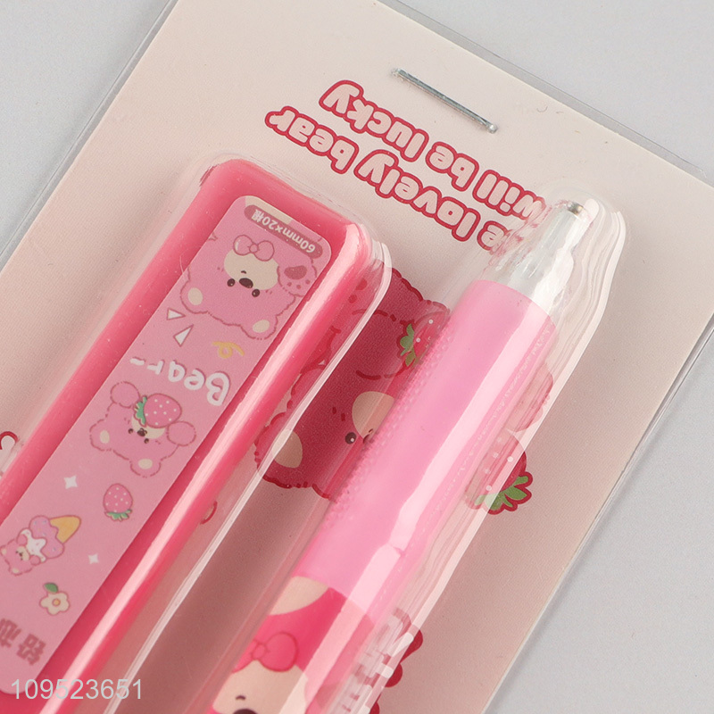 Good price strawberry bear mechanical pencil set