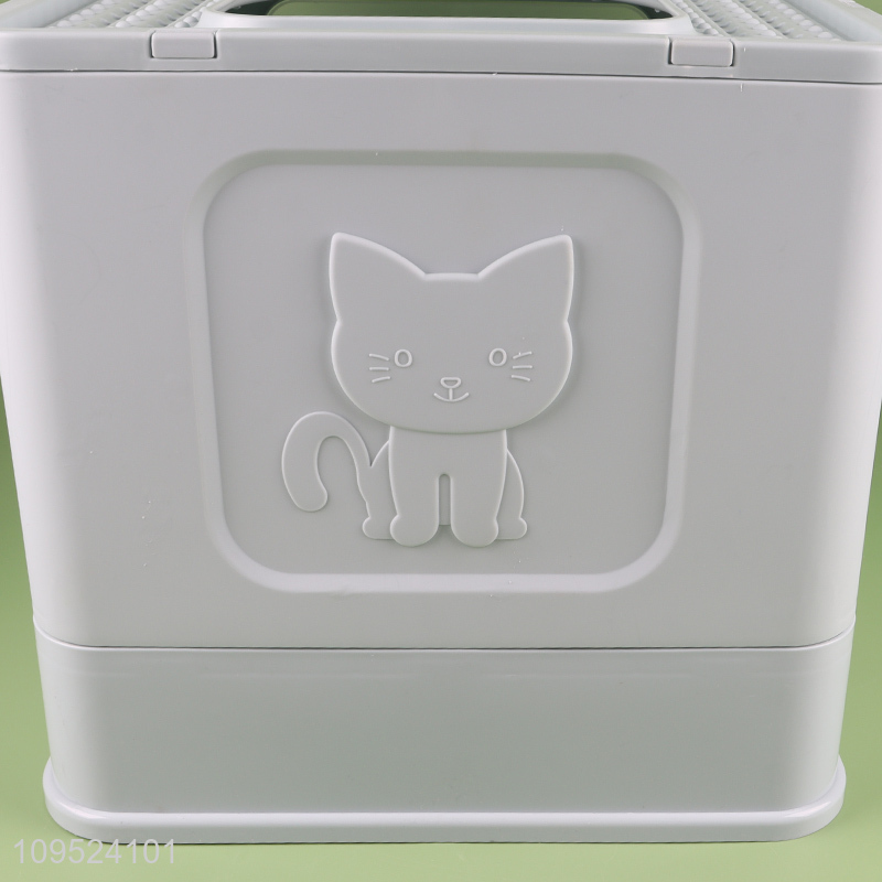 Factory direct sale portable foldable travel cat litter box