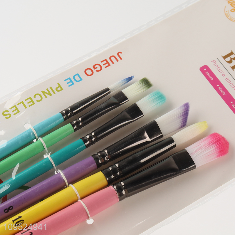 Low price 6pcs reusable art painting brush kit