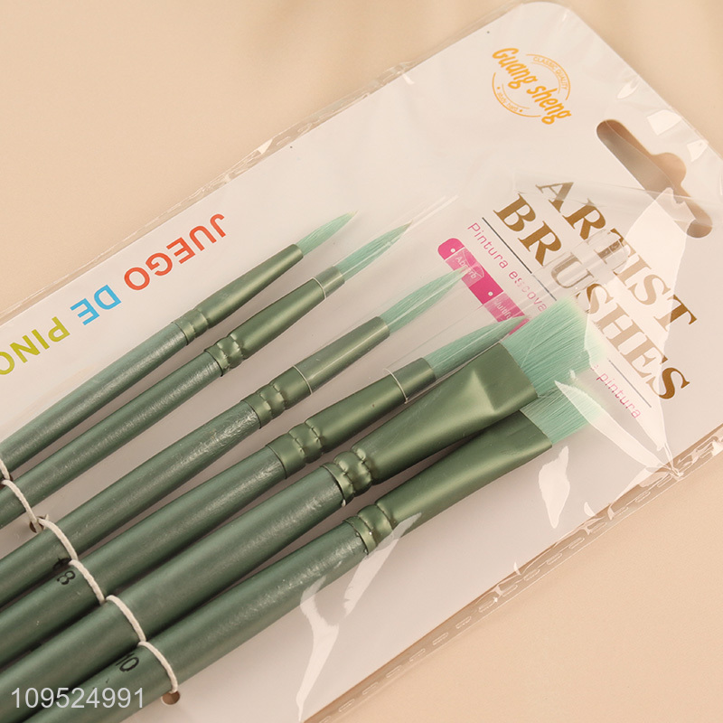 China factory 6pcs reusable art painting brush kit