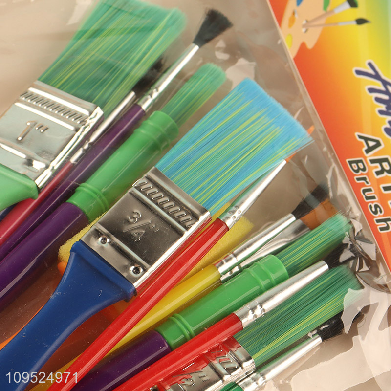 Low price 15pcs multi-size painting brush set