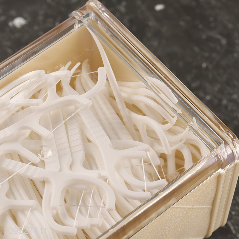 China wholesale 200pcs disposable toothpick floss