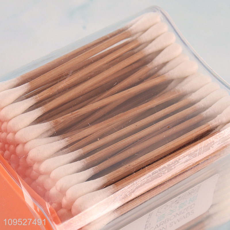 Low price 180pcs carbonized stick cotton swabs