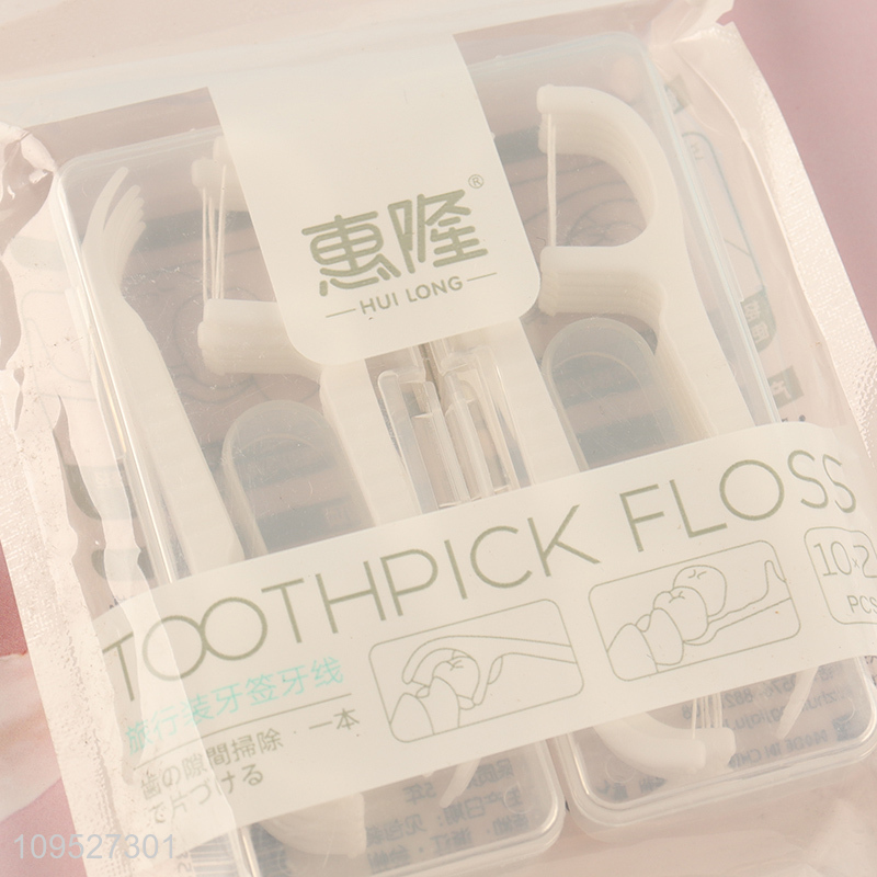 Factory supply 20pcs travel toothpick floss set