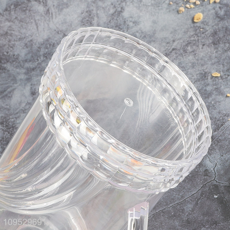 Wholesale clear cold water jug with plastic cup