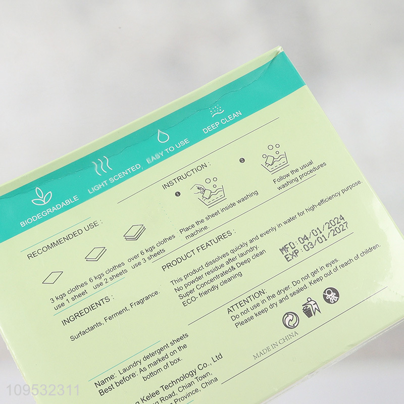 Low price 30pcs laundry detergent sheets for sale