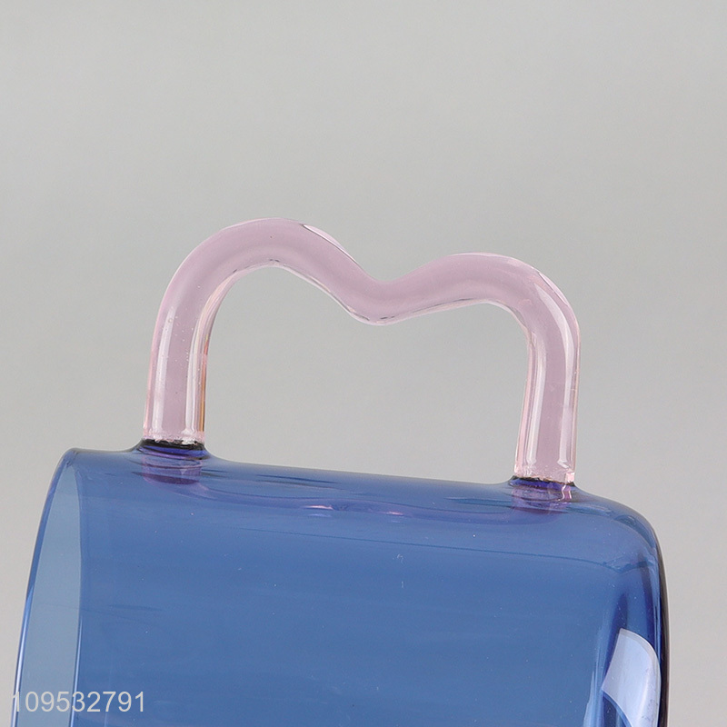 Factory direct sale blue glass water cup drinking cup