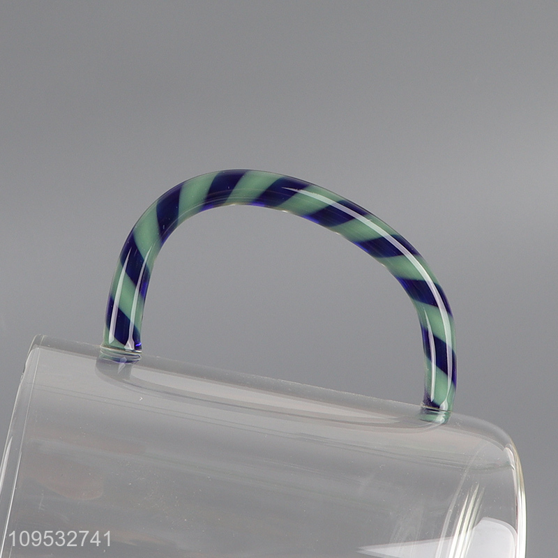 Good sale glass water cup drinking cup with handle