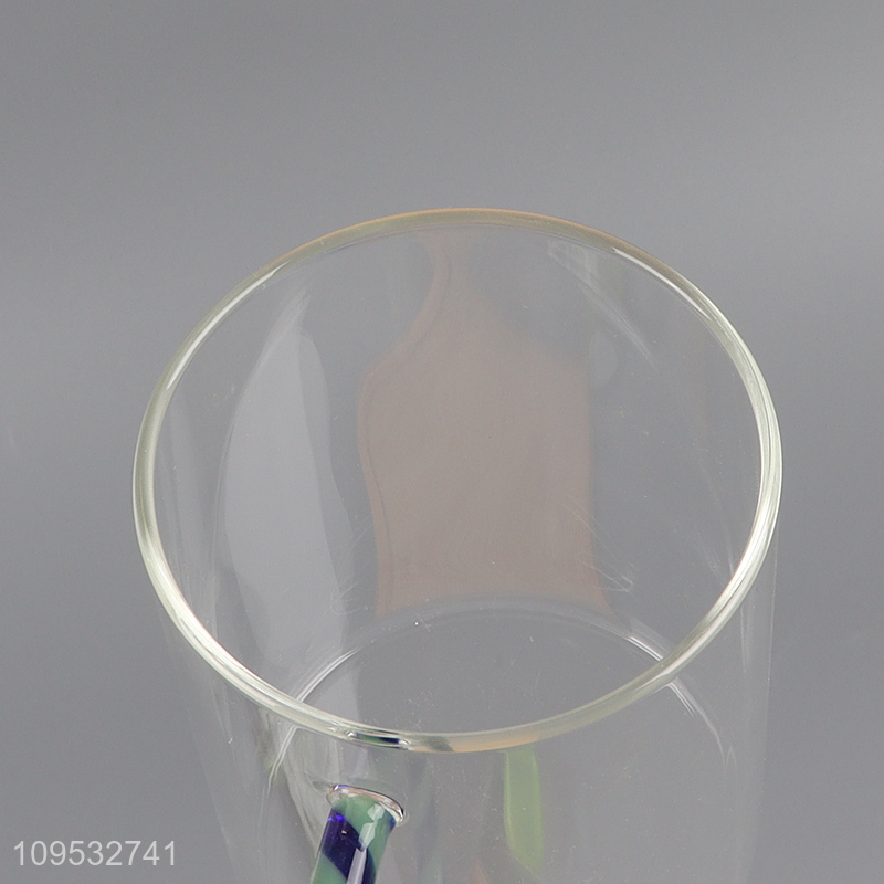 Good sale glass water cup drinking cup with handle