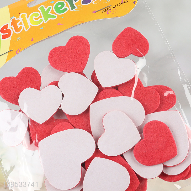 Hot selling red heart eva self-adhesive sticker