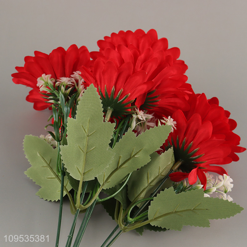 Best quality red simulation flower fake flower for sale